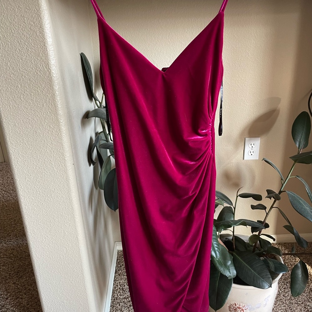 Black Halo velvet dress